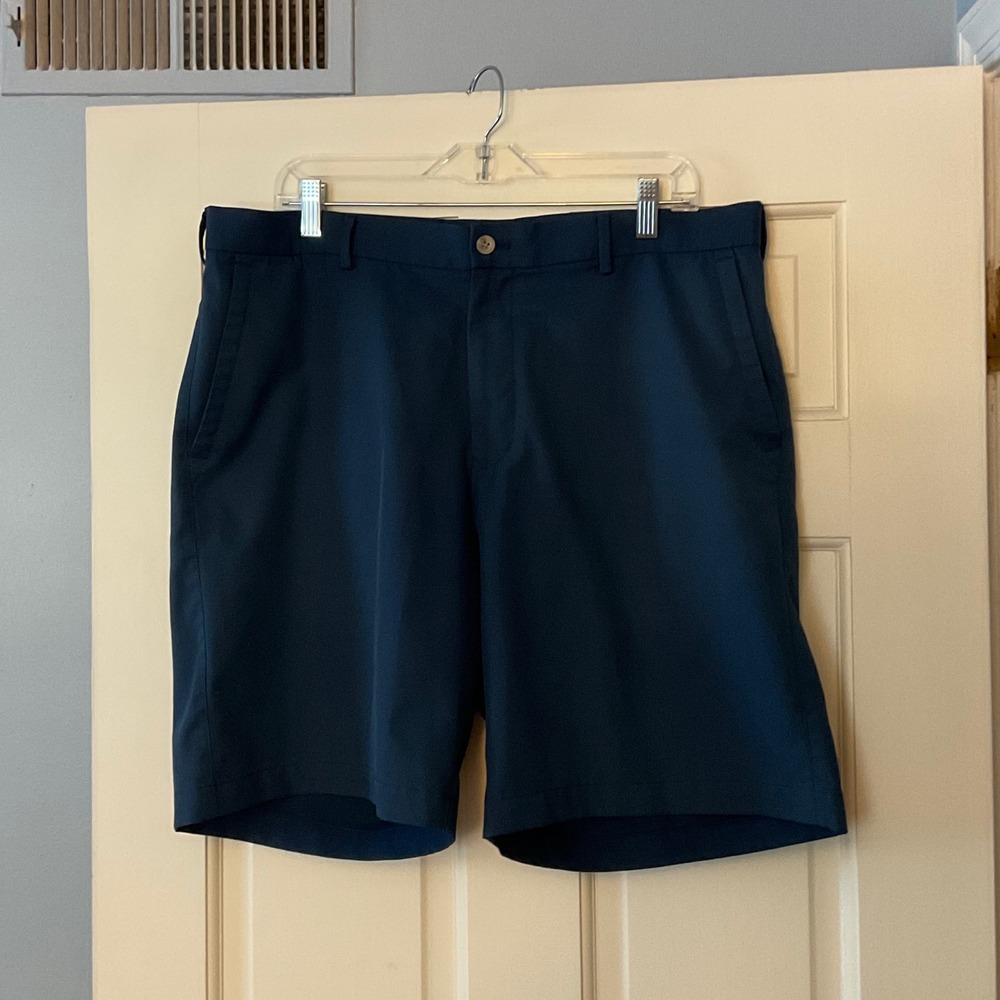 Peter Millar Wicking Golf Shorts Navy Blue Performance Golfing Tech 38 Tennis